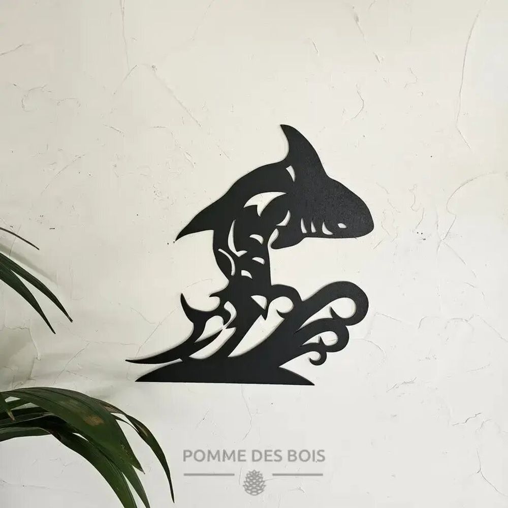 Paintings - Painting - Shark on Wave - POMME DES BOIS