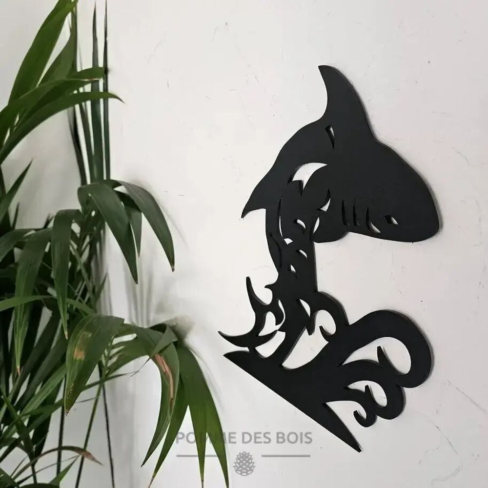 Paintings - Painting - Shark on Wave - POMME DES BOIS