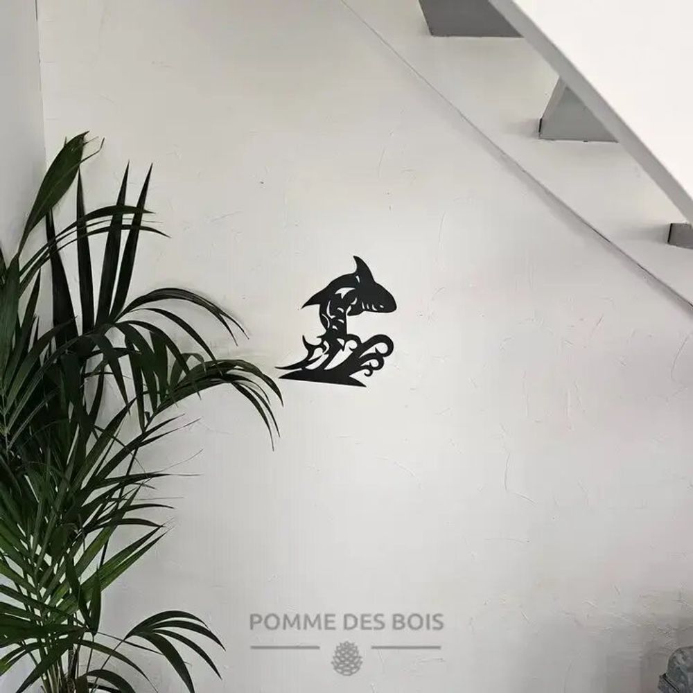Paintings - Painting - Shark on Wave - POMME DES BOIS