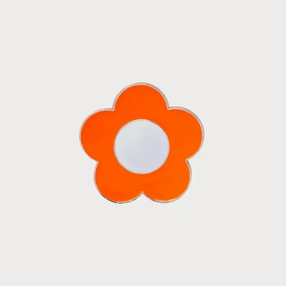 Bijoux - bijou broche CLAP - TWIGGY ORANGE fleur - CLAP PARIS