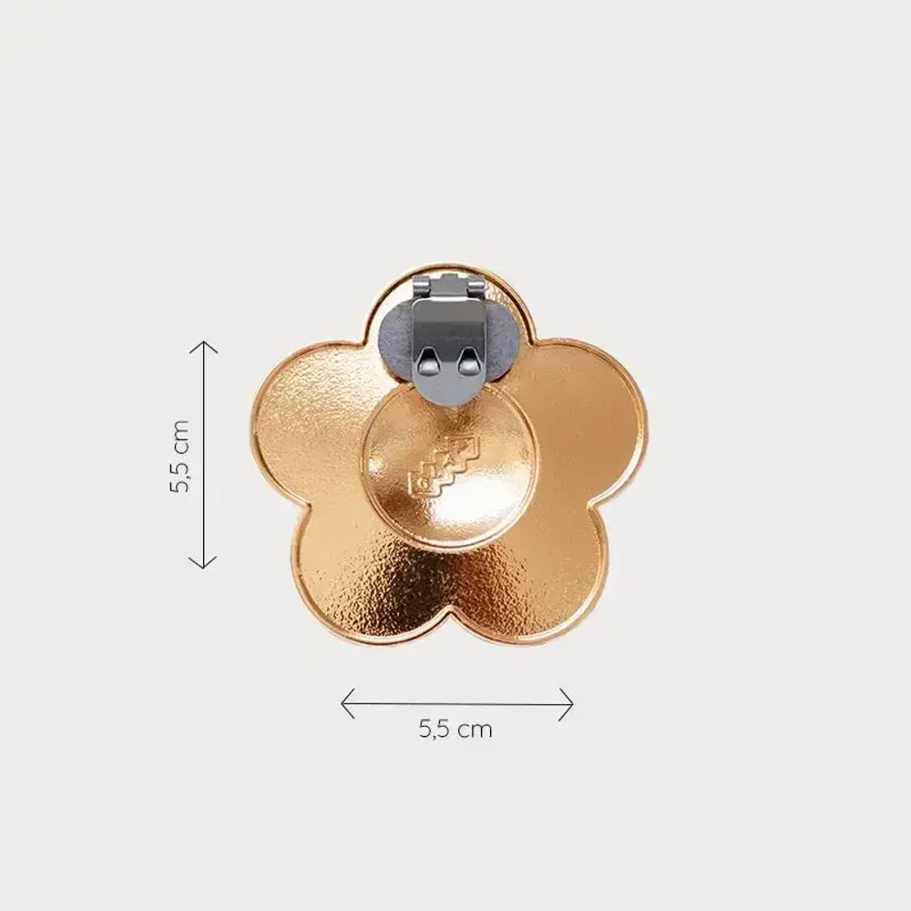 Bijoux - bijou broche CLAP - TWIGGY ORANGE fleur - CLAP PARIS