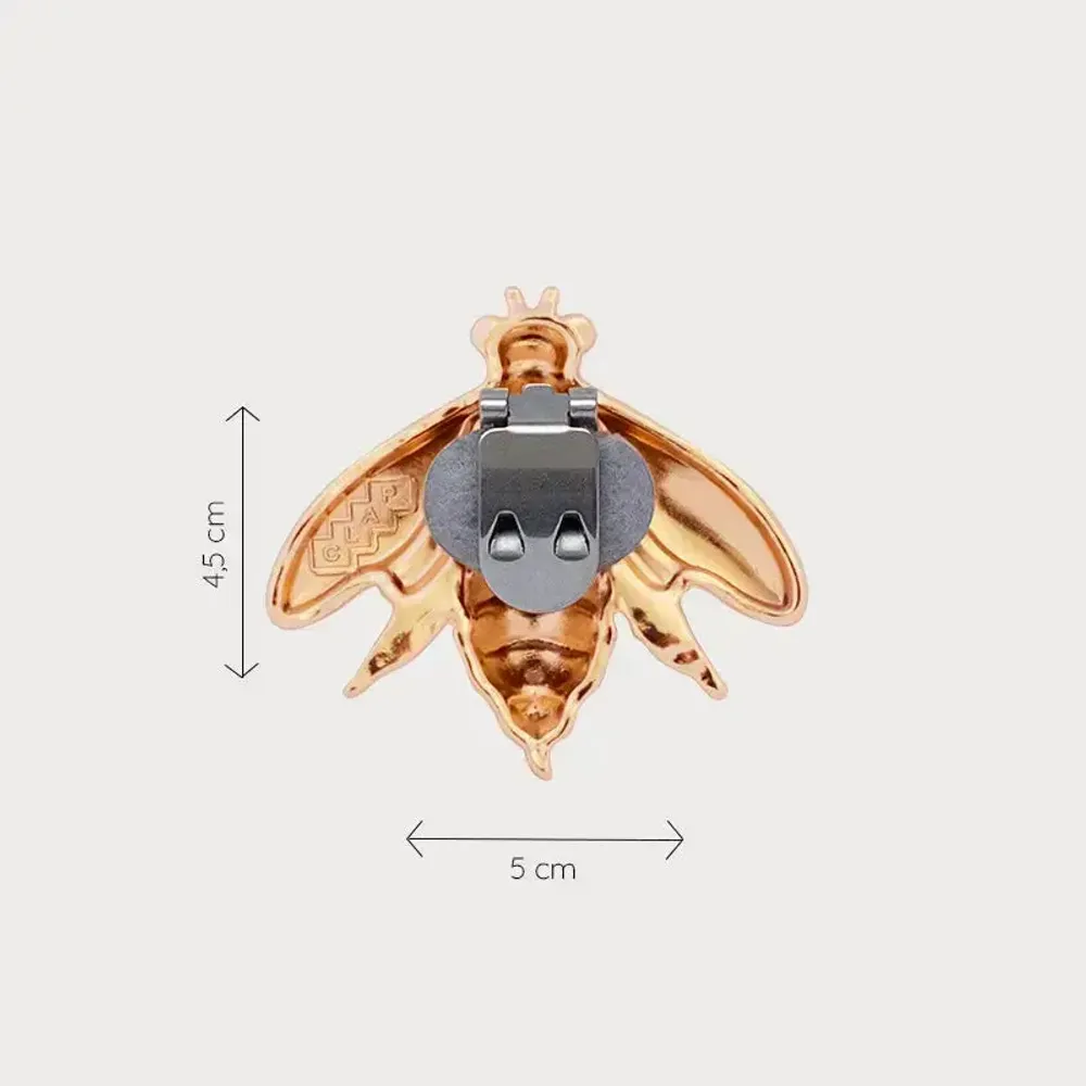 Bijoux - bijou broche CLAP - MAYA GOLD & BLACK l'abeille dorée et noire - CLAP PARIS