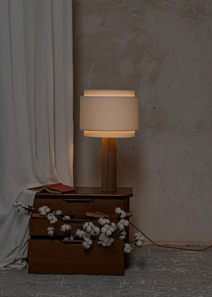 Lampes à poser - Pipo Duoble (Bois de Noyer) - SIMONE & MARCEL