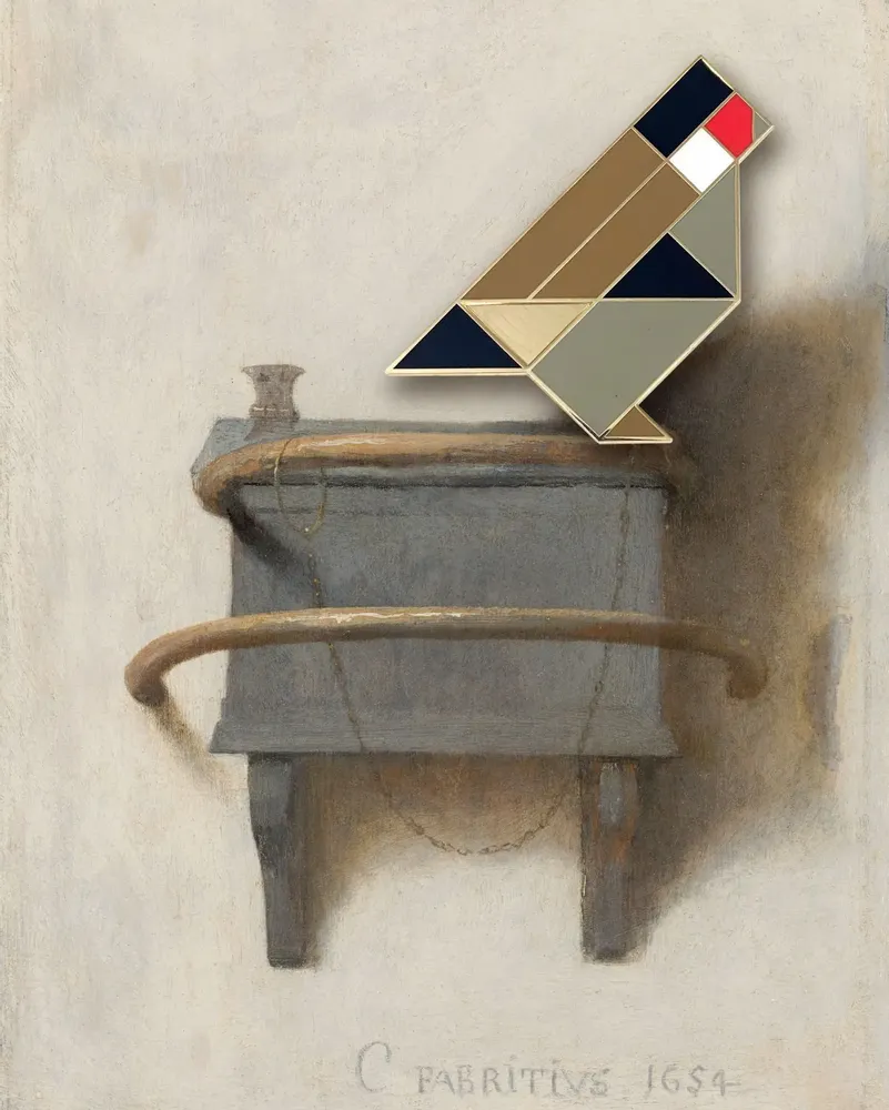 Brooches - Goldfinch brooch - MICHAEL BARNAART
