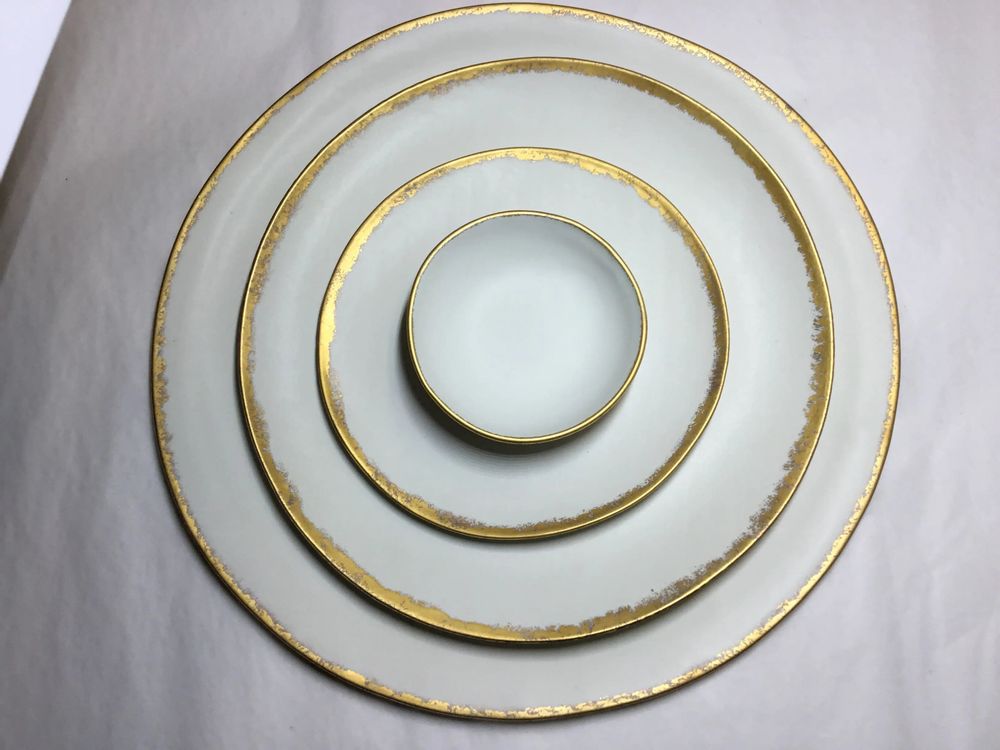 Formal plates - Golden collection - CECILE GASC PORCELAINE