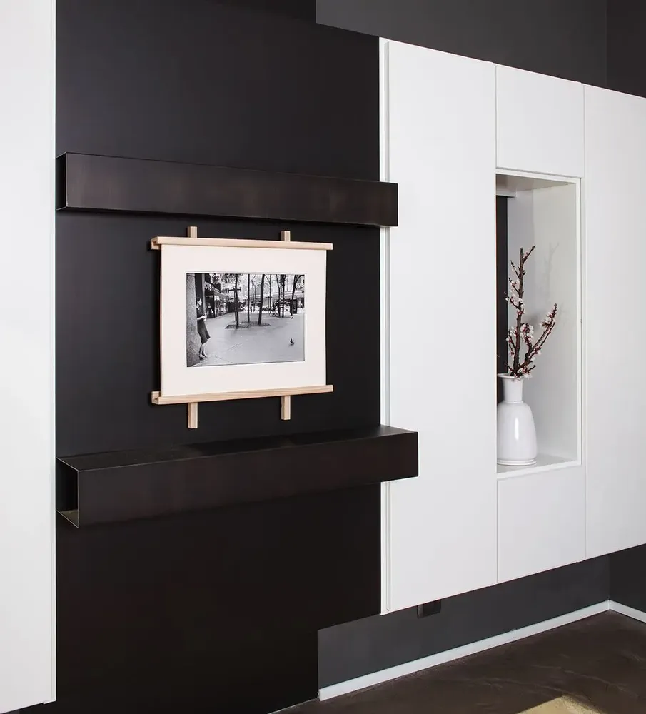 Kitchens furniture - Wall-Mounted Adjustable Display Frame, Olive ash - GUARDAMI