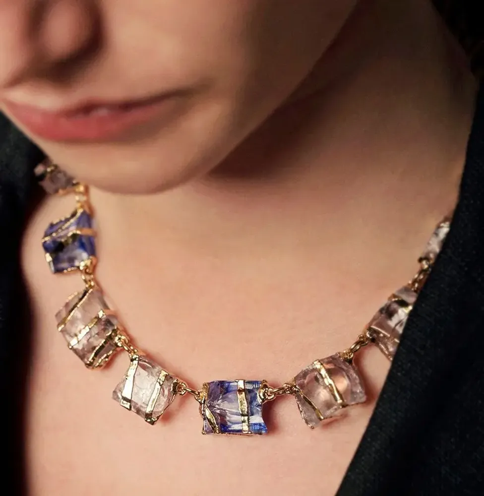 Bijoux - Collier Glass multicolore OR - ERMINIA SINAPI