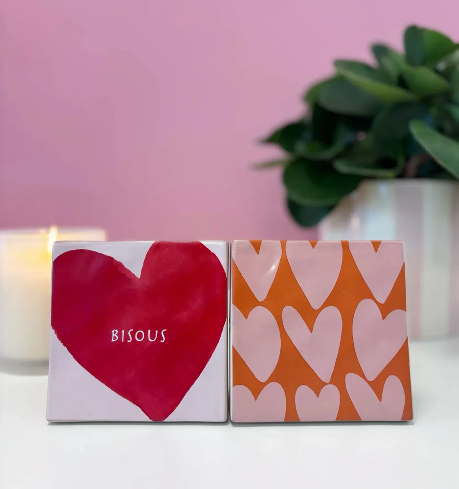 Cadeaux - Carreau illustré bisous - AND NOOK