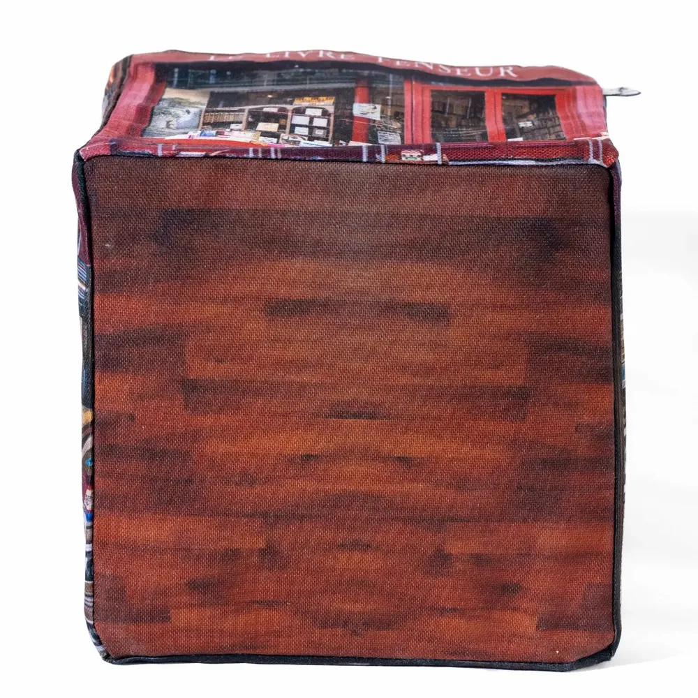 Homewear textile - Boite de rangement Paris Le livre penseur - MARON BOUILLIE