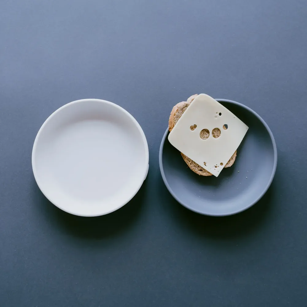 Repas pour enfant - Set 2 Assiettes ventouses en silicone - Cloud / Storm - EKOBO