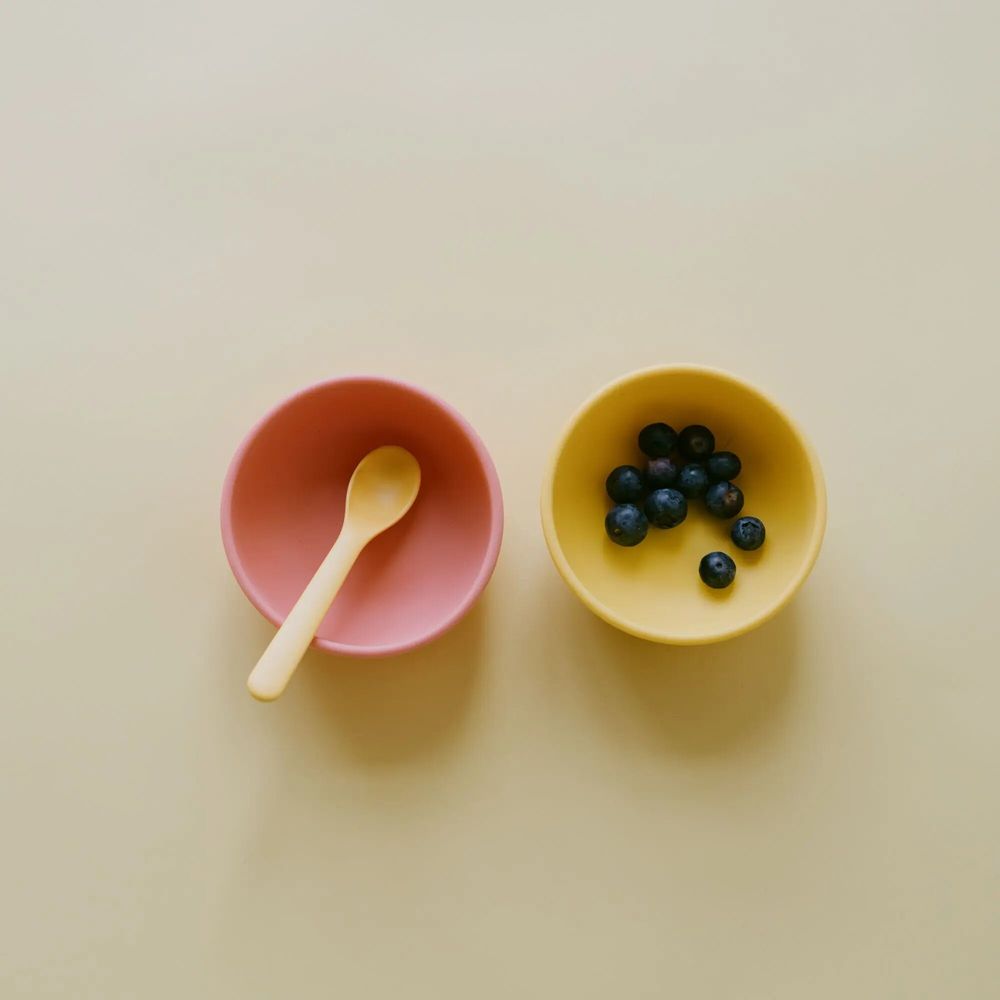 Children's mealtime - Suction Bowl Set - Coral / Mimosa - EKOBO