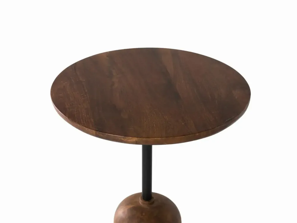 Tables basses - Table d'appoint circulaire en bois de manguier - GINER Y COLOMER