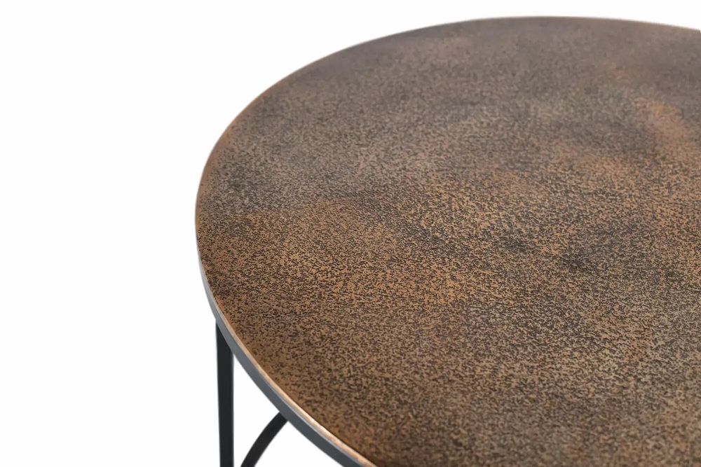 Tables basses - Lot de 2 tables en métal et cuivre - GINER Y COLOMER