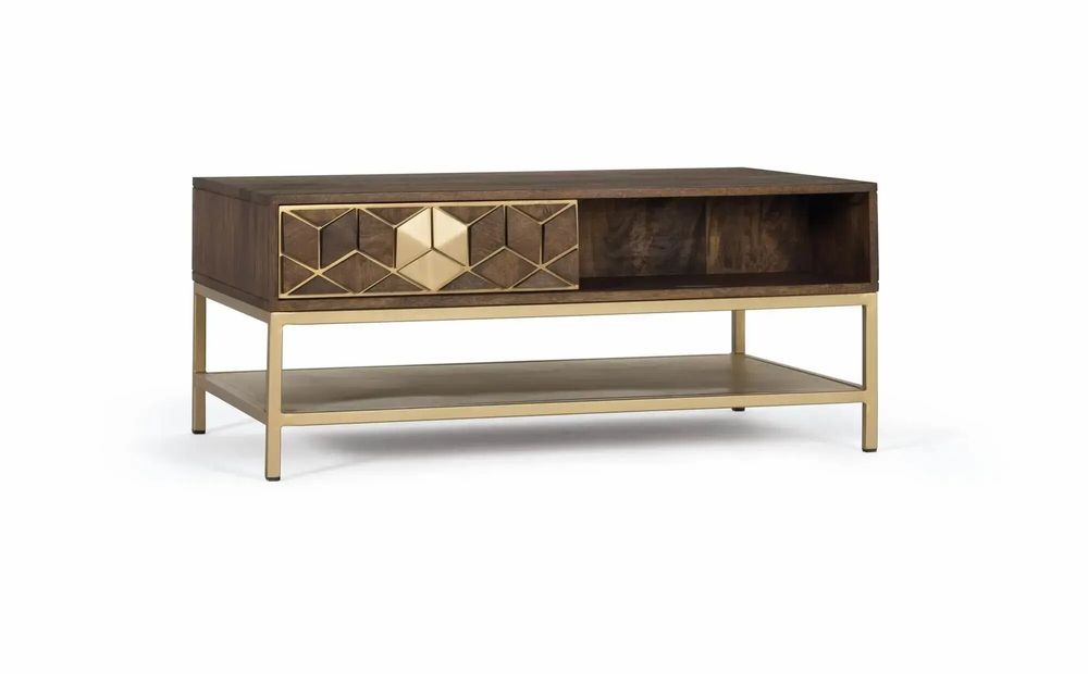 Coffee tables - Mango wood and metal coffee table - GINER Y COLOMER