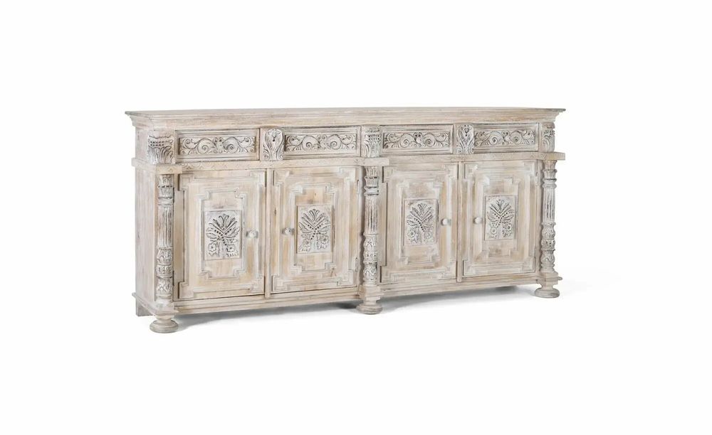 Buffets - Buffet avec 4 tiroirs et 4 portes en bois de manguier - GINER Y COLOMER
