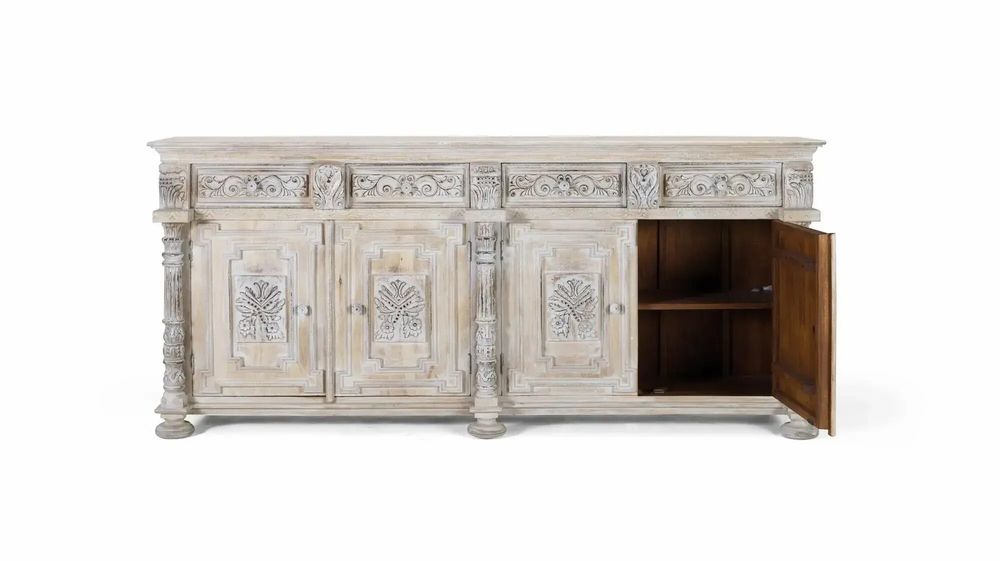 Buffets - Buffet avec 4 tiroirs et 4 portes en bois de manguier - GINER Y COLOMER