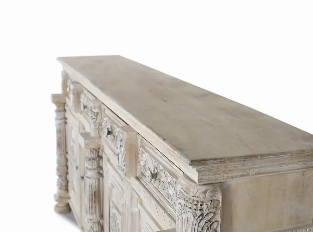 Sideboards - Sideboard with 3 drawers and 3 doors in mango wood - GINER Y COLOMER