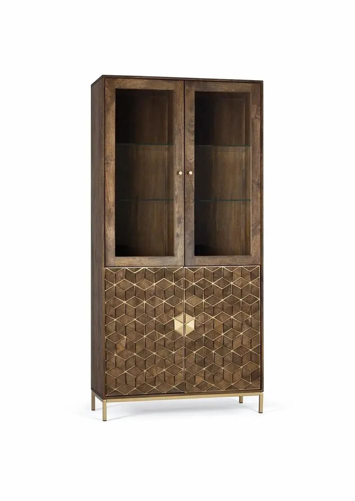 Sideboards - Mango wood and metal display case - GINER Y COLOMER