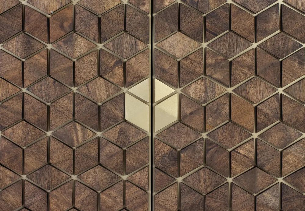 Sideboards - Mango wood and metal display case - GINER Y COLOMER