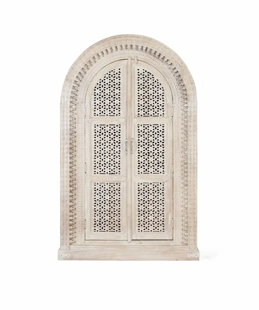 Wardrobe - Pickled white mango wood cabinet - GINER Y COLOMER