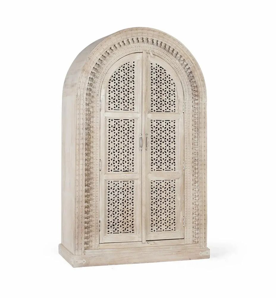 Wardrobe - Pickled white mango wood cabinet - GINER Y COLOMER