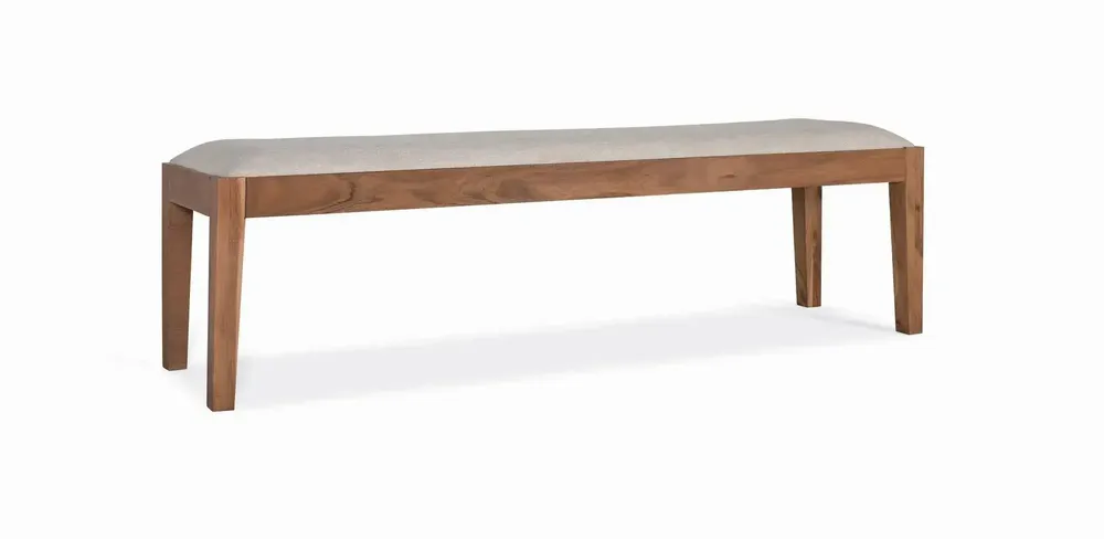 Bancs - Banc en bois d'acacia massif recouvert de tissu - GINER Y COLOMER