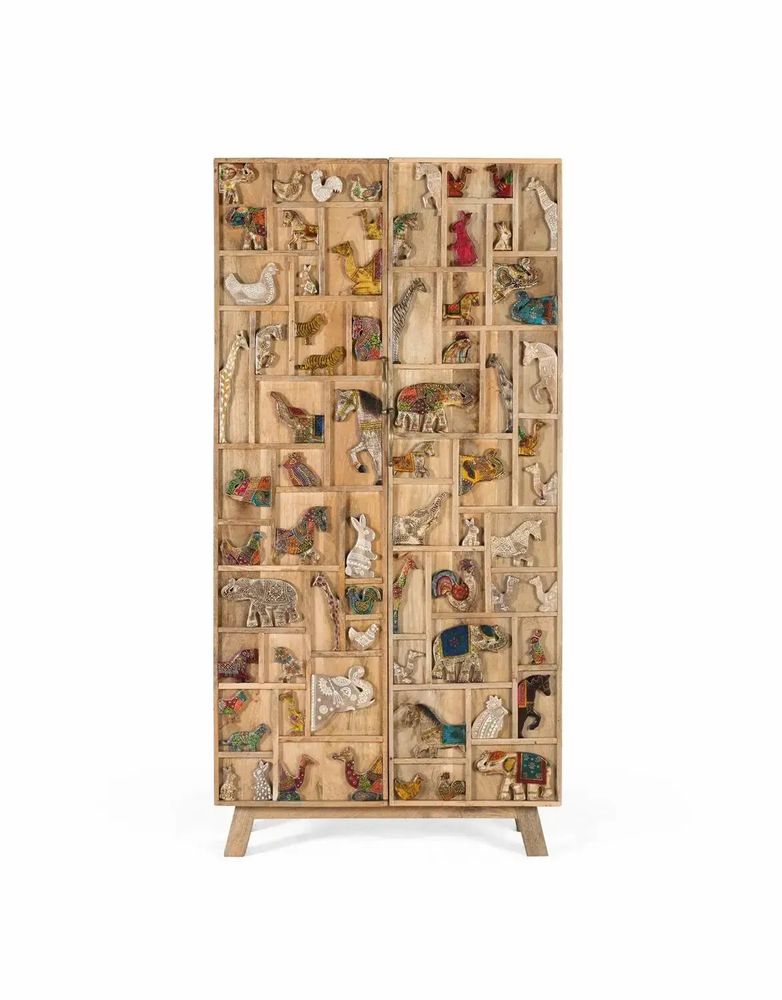 Armoires - Armoire en bois de manguier peint à la main - GINER Y COLOMER