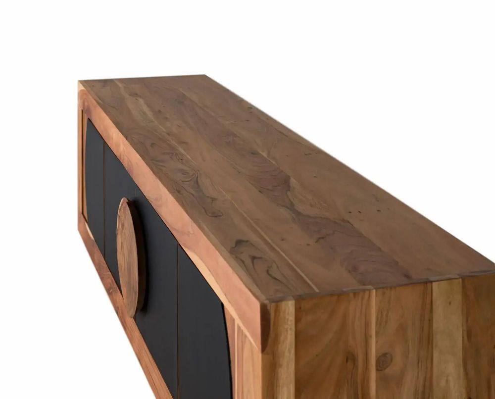 Meubles TV - Meuble TV en bois d'acacia avec 4 portes - GINER Y COLOMER