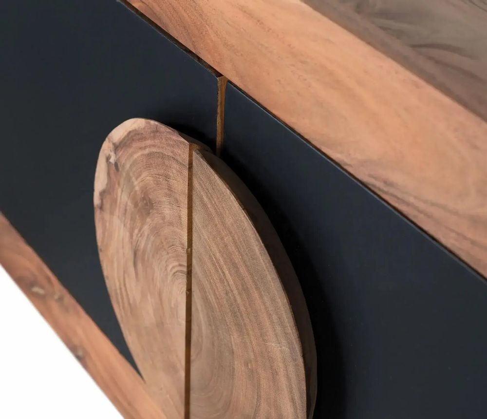 Meubles TV - Meuble TV en bois d'acacia avec 4 portes - GINER Y COLOMER