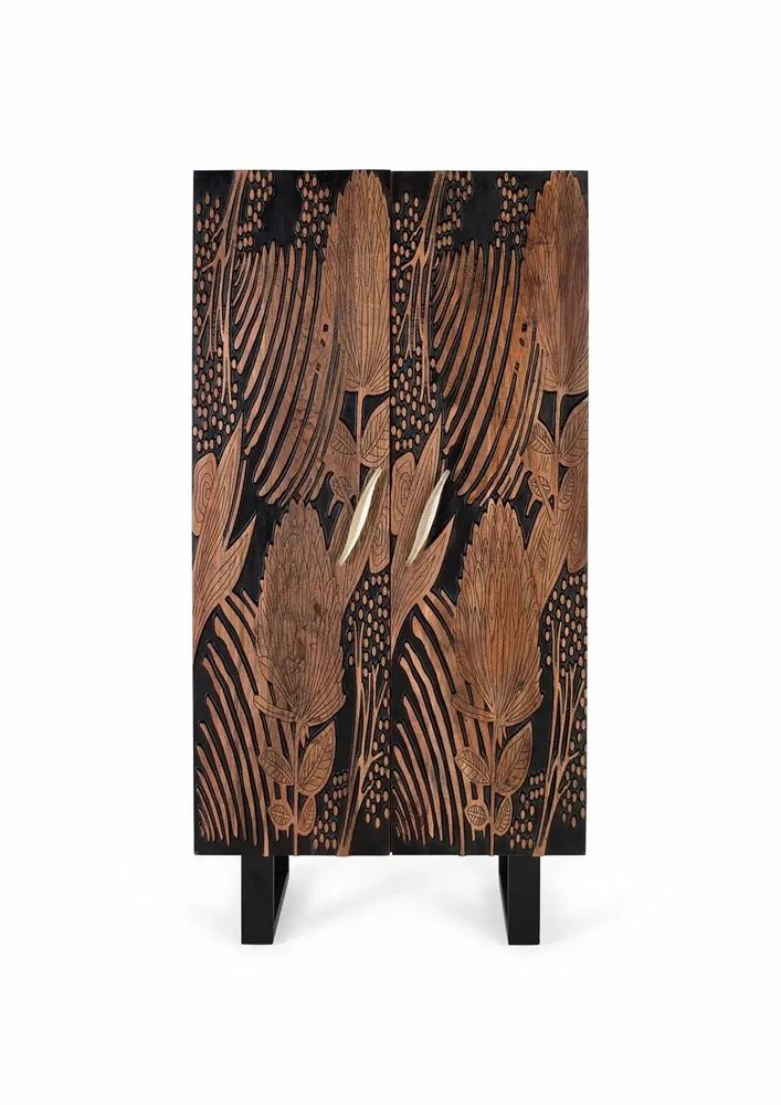 Wardrobe - Acacia wood and metal cabinet - GINER Y COLOMER