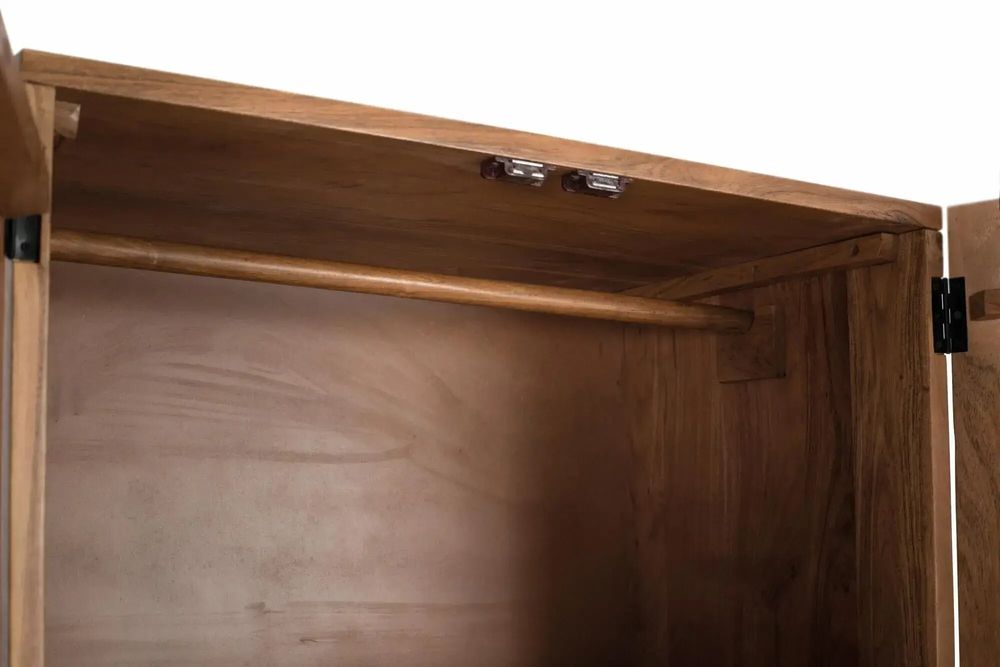 Wardrobe - Acacia wood and metal cabinet - GINER Y COLOMER