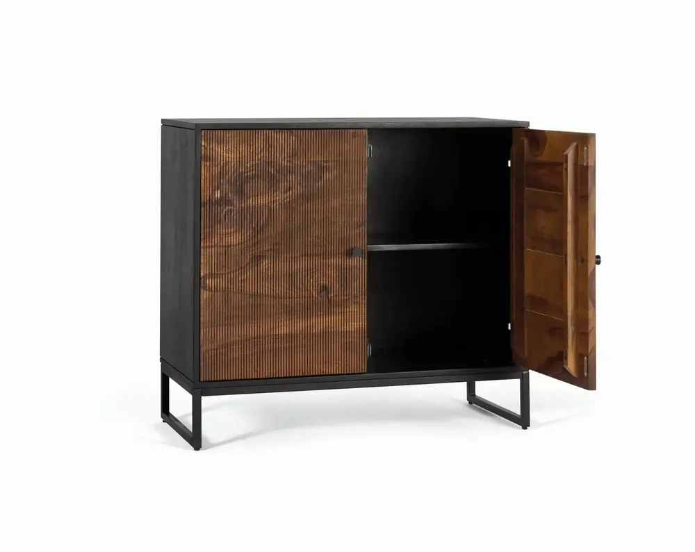 Console table - Rosewood and mango wood console with metal - GINER Y COLOMER