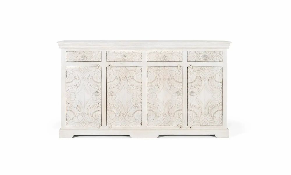 Sideboards - Aged white mango wood sideboard - GINER Y COLOMER