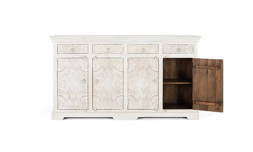 Sideboards - Aged white mango wood sideboard - GINER Y COLOMER