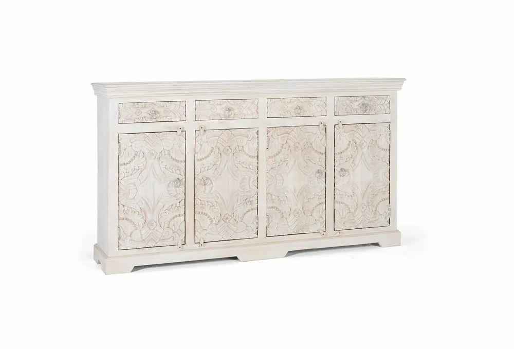 Sideboards - Aged white mango wood sideboard - GINER Y COLOMER