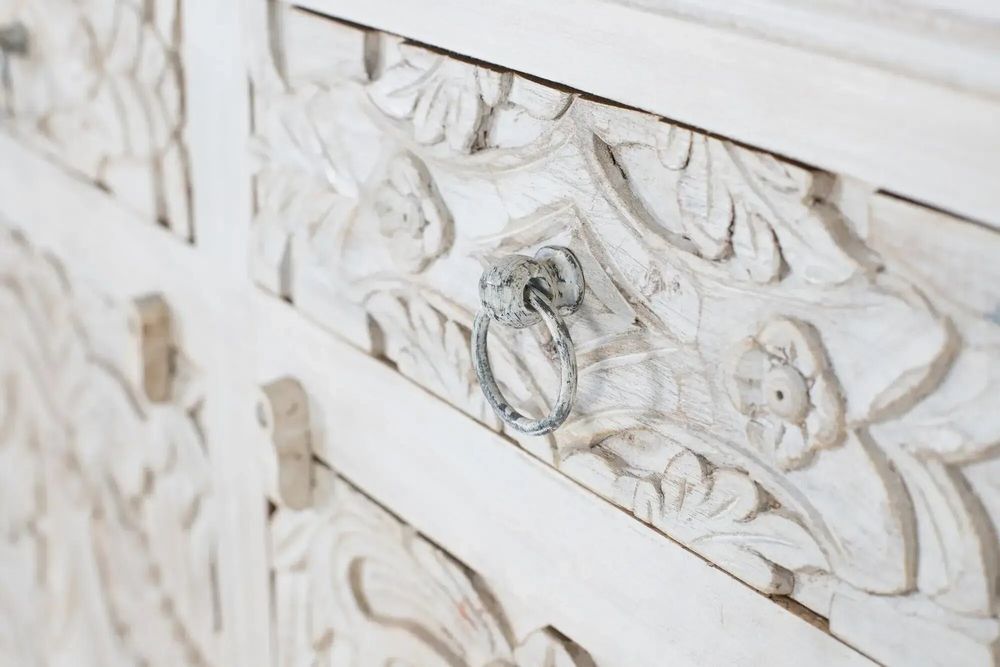 Sideboards - Aged white mango wood sideboard - GINER Y COLOMER