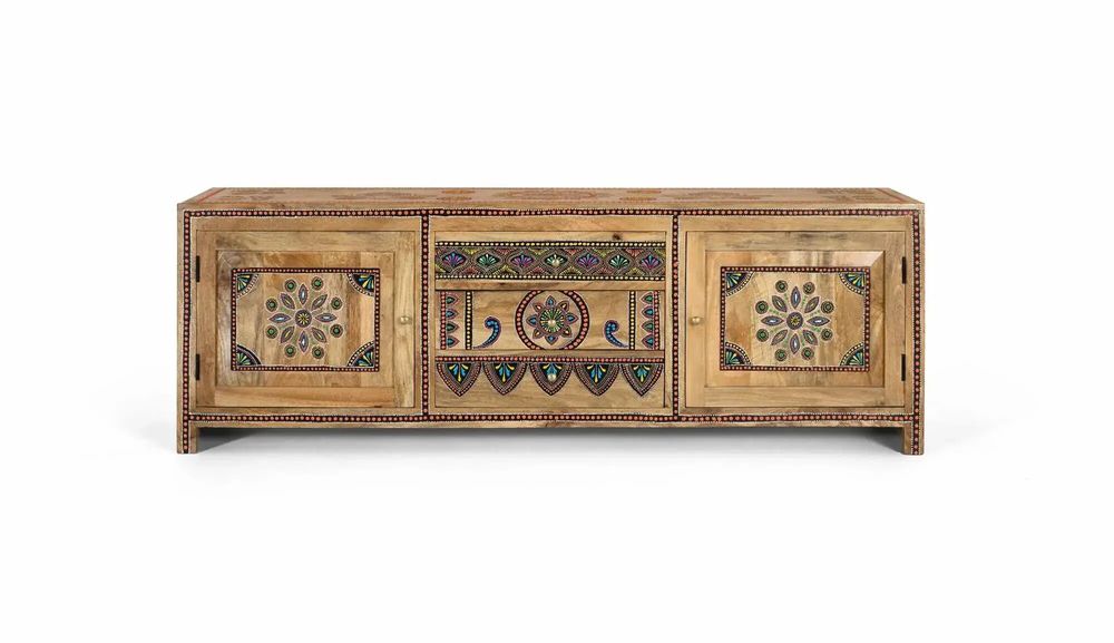 Meubles TV - Meuble TV fabriqué à la main en bois de manguier 150cm - GINER Y COLOMER