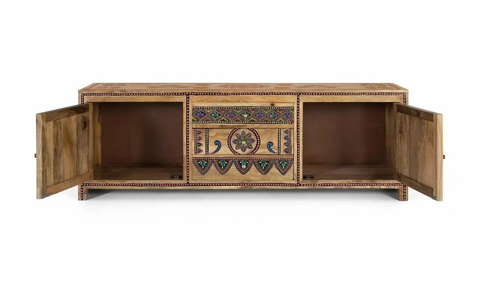 Meubles TV - Meuble TV fabriqué à la main en bois de manguier 150cm - GINER Y COLOMER