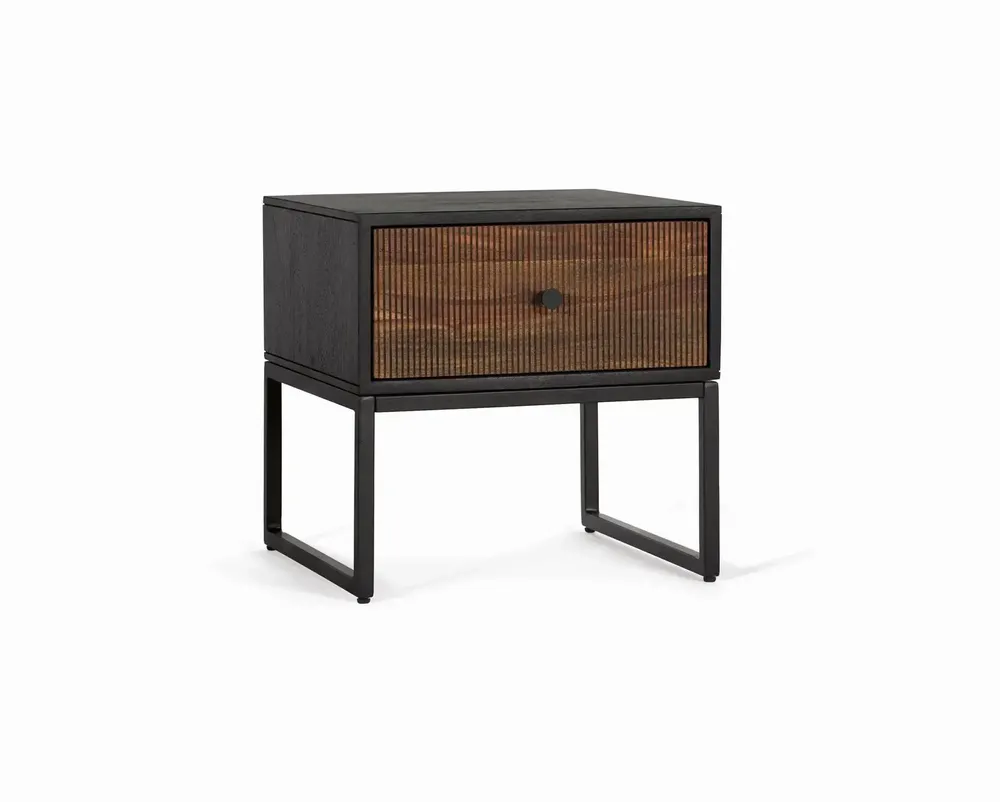 Night tables - Bedside table in rosewood and mango wood with metal - GINER Y COLOMER