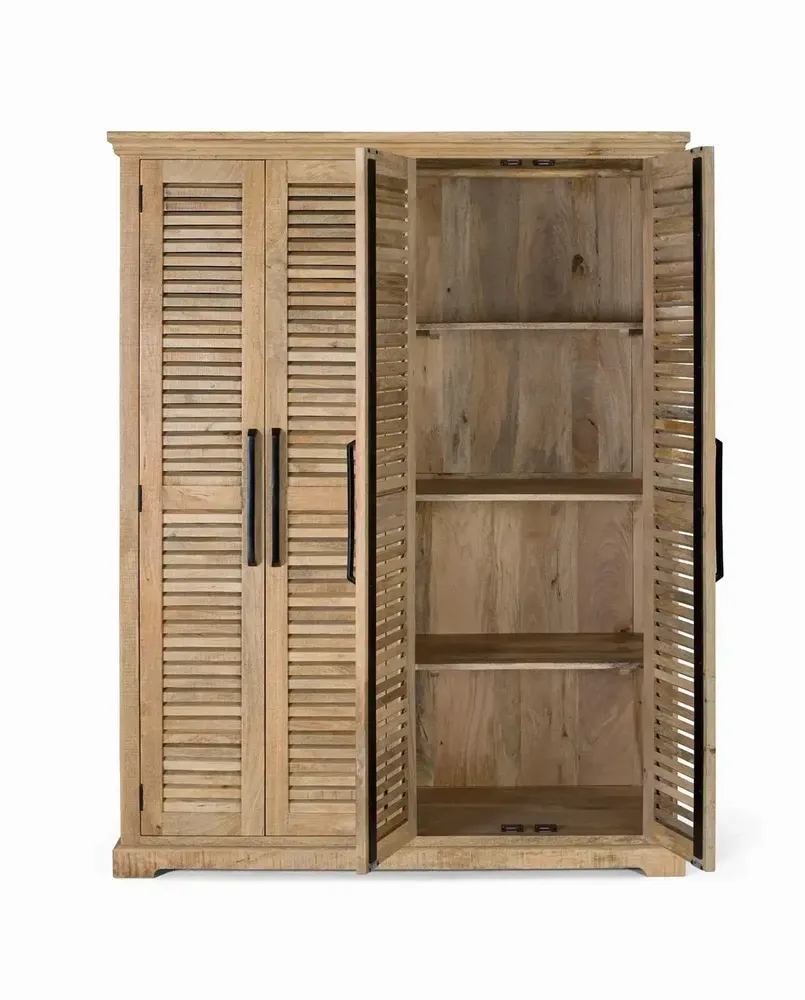 Wardrobe - Natural mango wood cabinet - GINER Y COLOMER