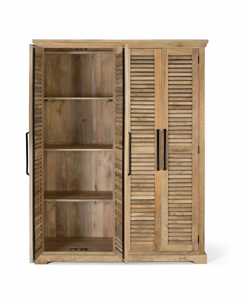 Wardrobe - Natural mango wood cabinet - GINER Y COLOMER