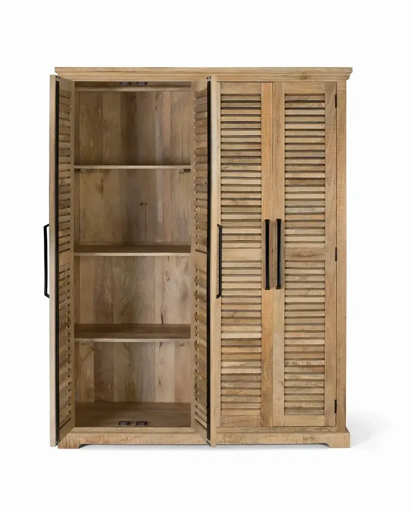 Wardrobe - Natural mango wood cabinet - GINER Y COLOMER
