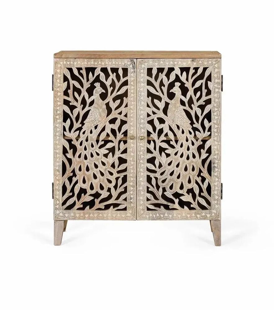 Commodes - Meuble d'appoint en bois de manguier sculpté à la main - GINER Y COLOMER