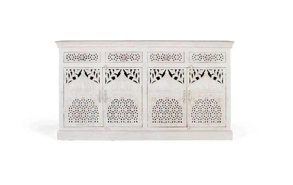 Buffets - Buffet avec 4 portes et 4 tiroirs en bois de manguier - GINER Y COLOMER