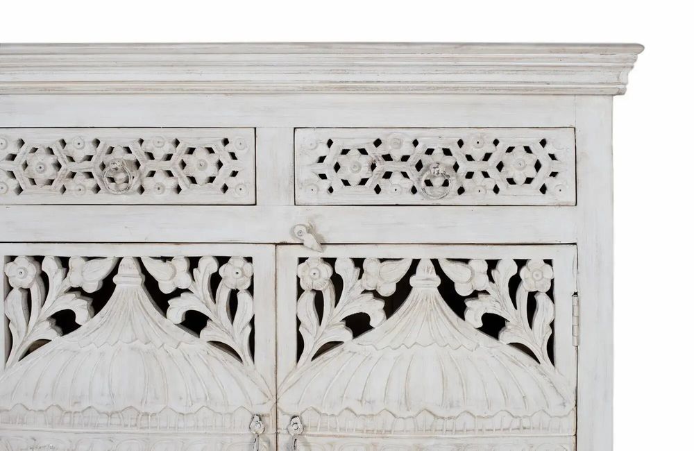 Buffets - Buffet avec 4 portes et 4 tiroirs en bois de manguier - GINER Y COLOMER