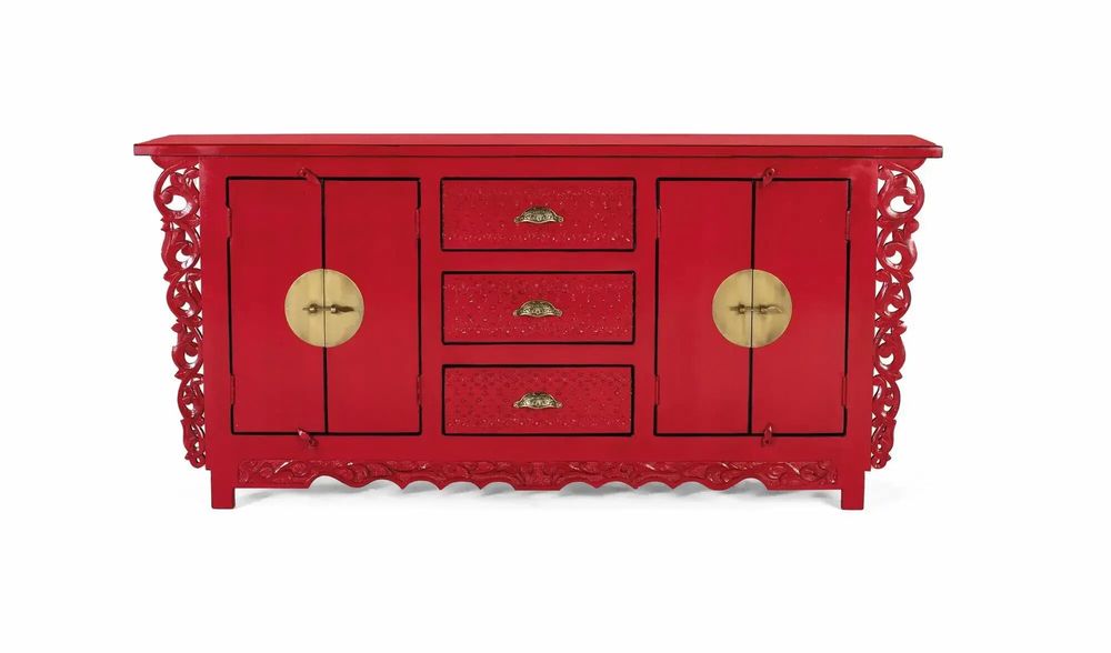 Sideboards - Sideboard with 2 doors and 3 drawers in mango wood - GINER Y COLOMER