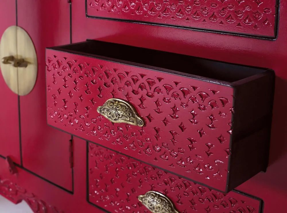 Sideboards - Sideboard with 2 doors and 3 drawers in mango wood - GINER Y COLOMER