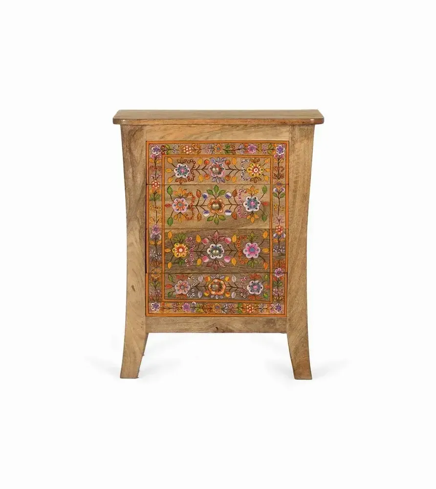 Night tables - Nightstand with 4 drawers in mango wood - GINER Y COLOMER