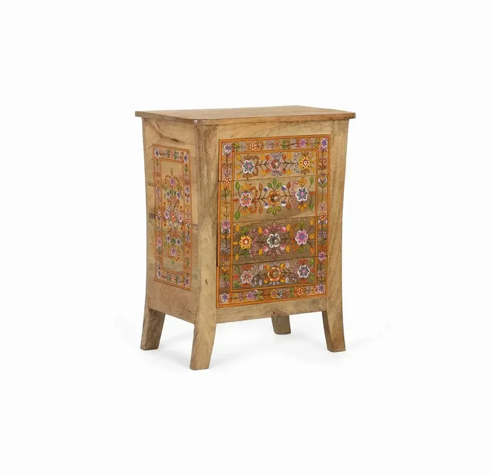 Night tables - Nightstand with 4 drawers in mango wood - GINER Y COLOMER