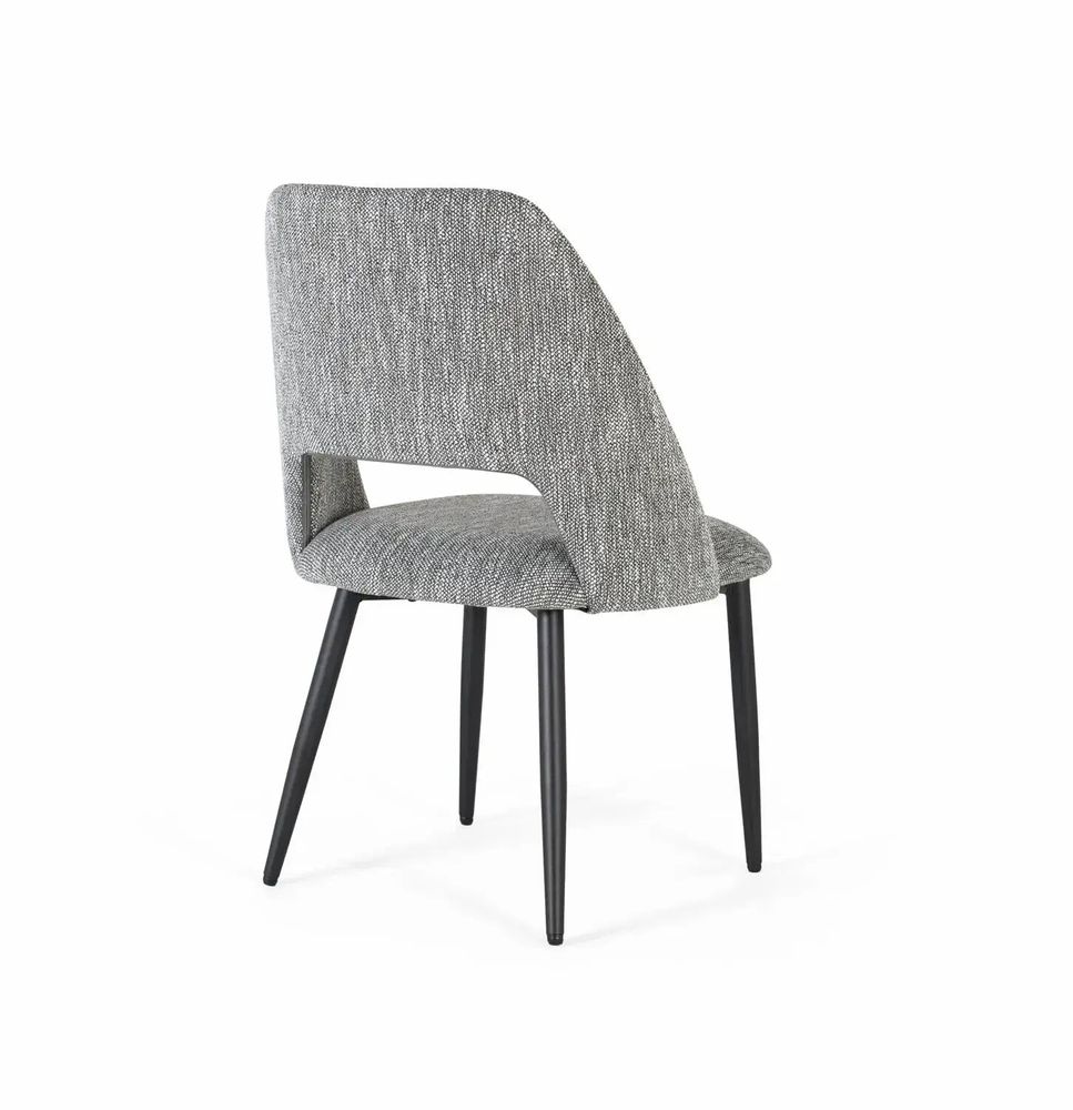 Chaises - Lot de 4 chaises en tissu gris et métal - GINER Y COLOMER